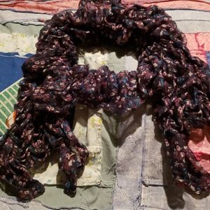 Dark blue/purple floral scarf